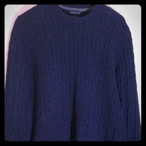 lands'end blue sweater